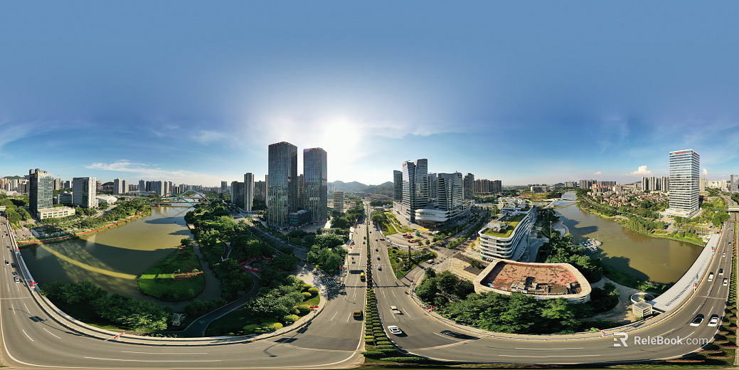 Outdoor Garden Park Panoramic View texture