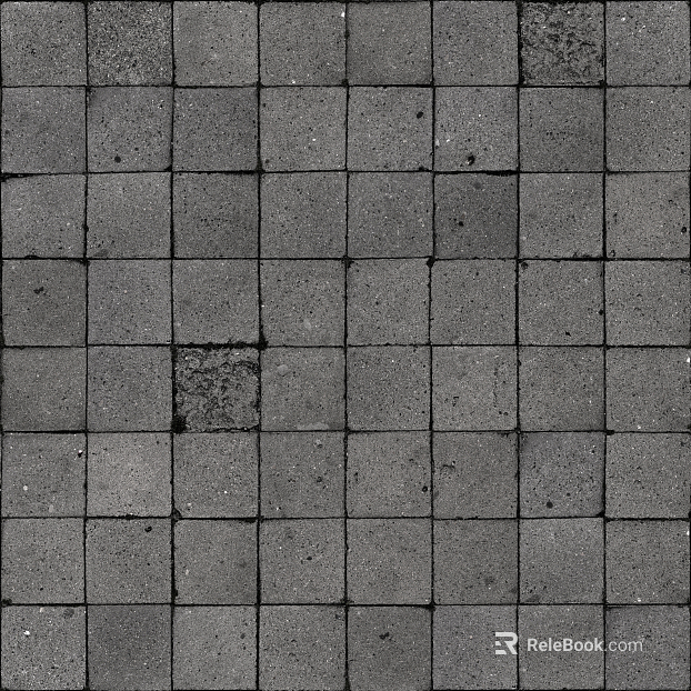Cement tile floor tile black and white concave and convex texture