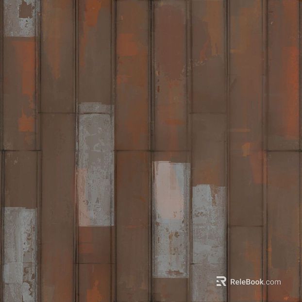 Red brown old metal plate industrial wall texture