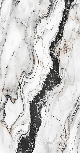 Marble with a water‑flow pattern texture