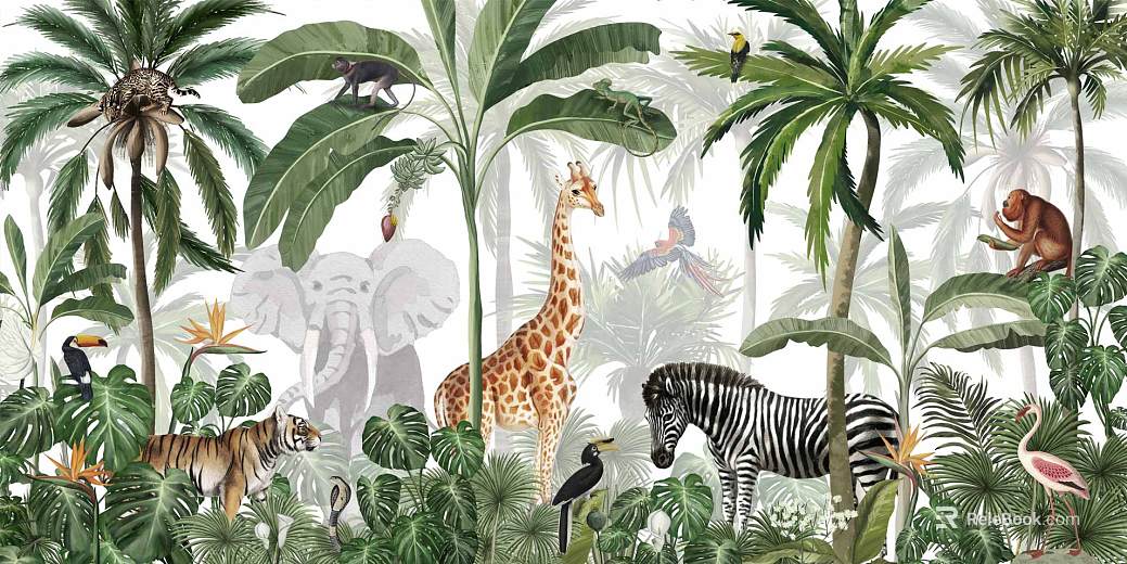 animal and plant pattern texture