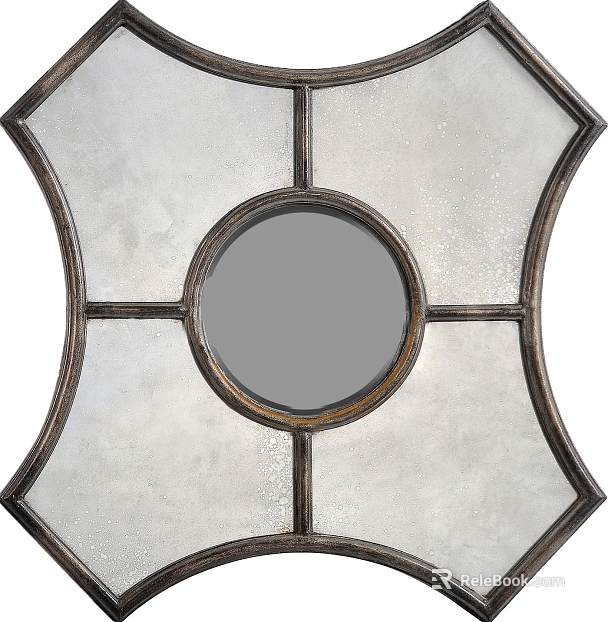 Retro gray copper art glass mirror texture