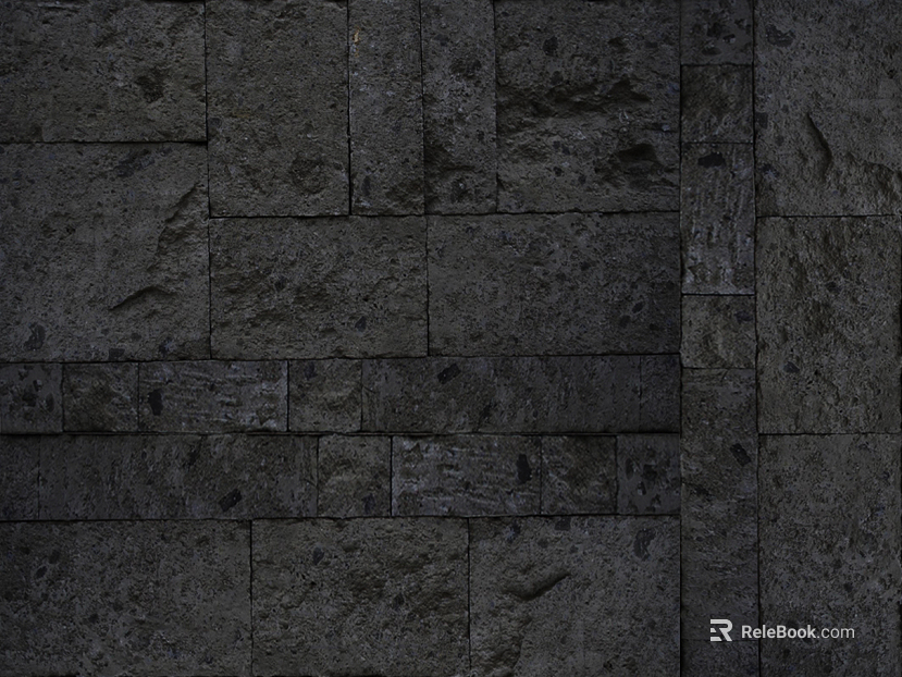 brick wall black leather stone texture