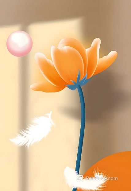 Plant painting texture