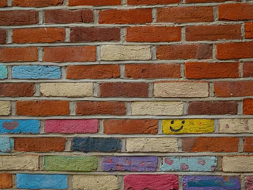 brick wall facade red and blue brick texture (ID:ffabg77037)