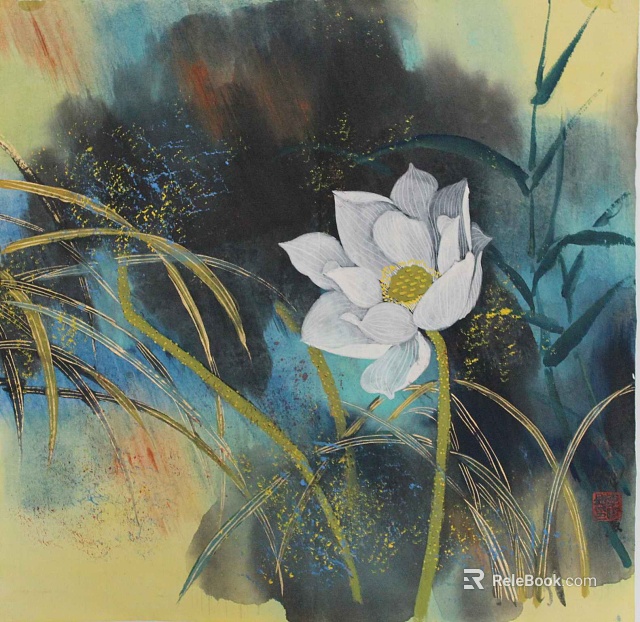 Plant painting texture