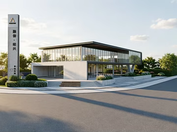 Modern light gray glass curtain wall sales office texture (ID:ffaeh064534)