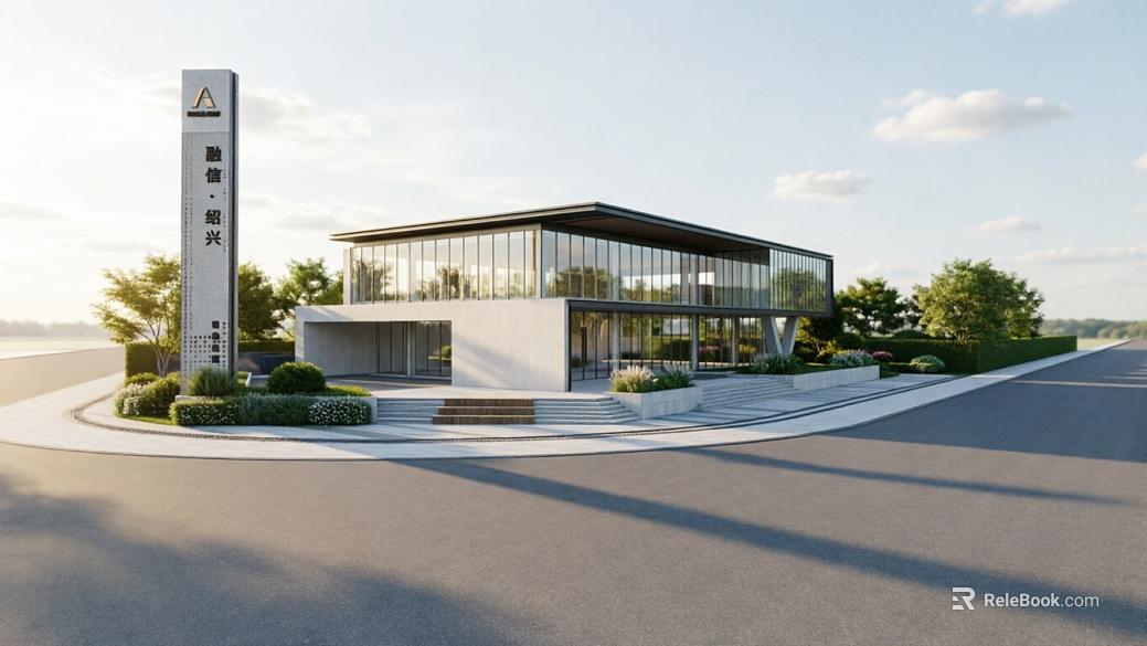 Modern light gray glass curtain wall sales office texture