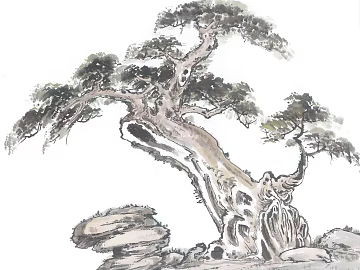 Ancient Tree Decorative Painting texture (ID:ffabf6859)