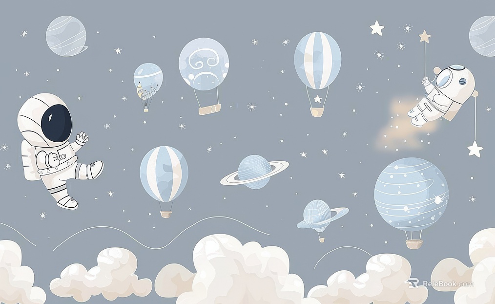 Children's Room Cartoon Wallpaper Mural texture