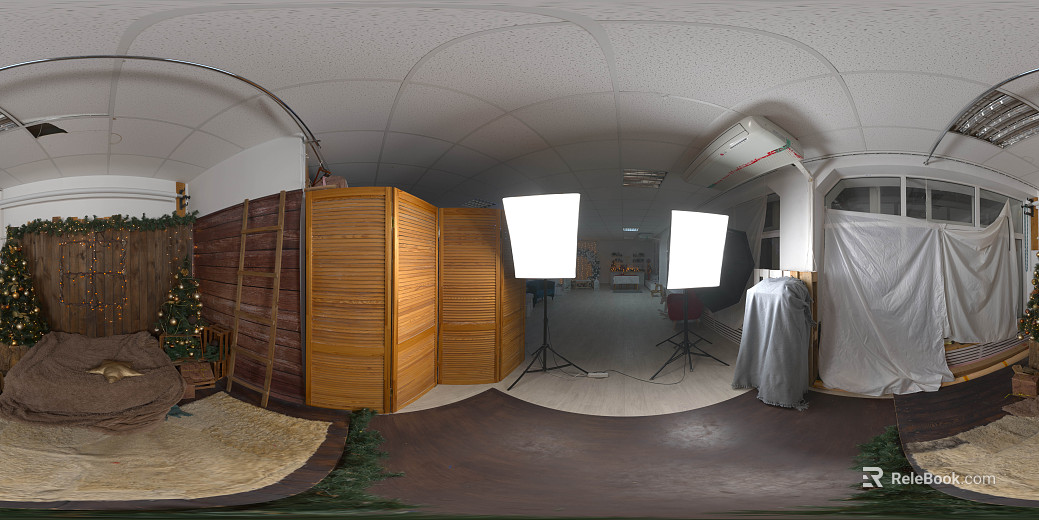 Studio scene cold light source fill light HDR texture