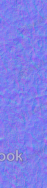 A textured image displaying a normal bump, characterized by its intricate pattern of raised and recessed areas, creating a detailed 3D effect on a flat surface. Shades of blue highlight the depth and contours.