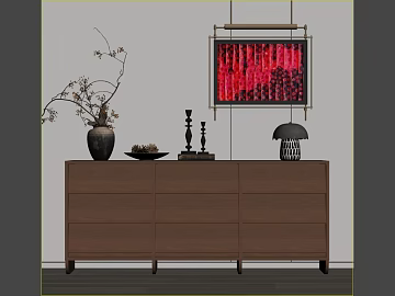 Silent Wind Brown Solid Wood Bucket Cabinet texture (ID:ffaeh473334)