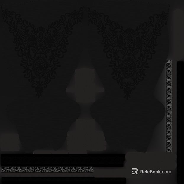 Black European pattern cloth decorative fabric texture