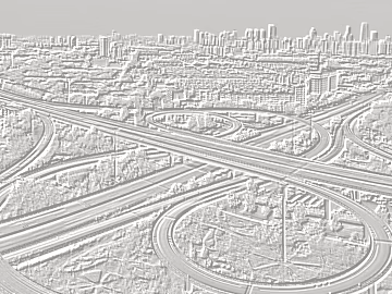 Light gray urban interchange exterior texture (ID:ffaeh821189)