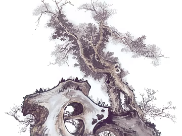 Ancient Tree Decorative Painting texture (ID:ffabf6648)