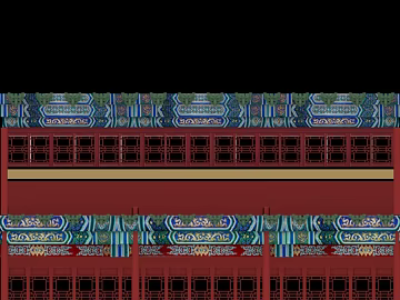 Chinese-style red lacquer ancient Liang Zhu palace painting 3d model
