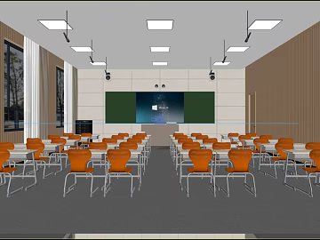 Modern light brown wood veneer classroom space texture (ID:ffaeh462891)