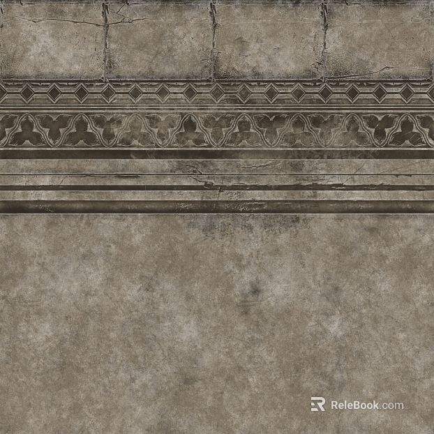 Retro style gray-brown cement brick wall decoration texture