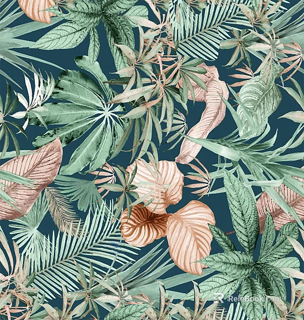 Tropical Rainforest Plants Wallpaper texture