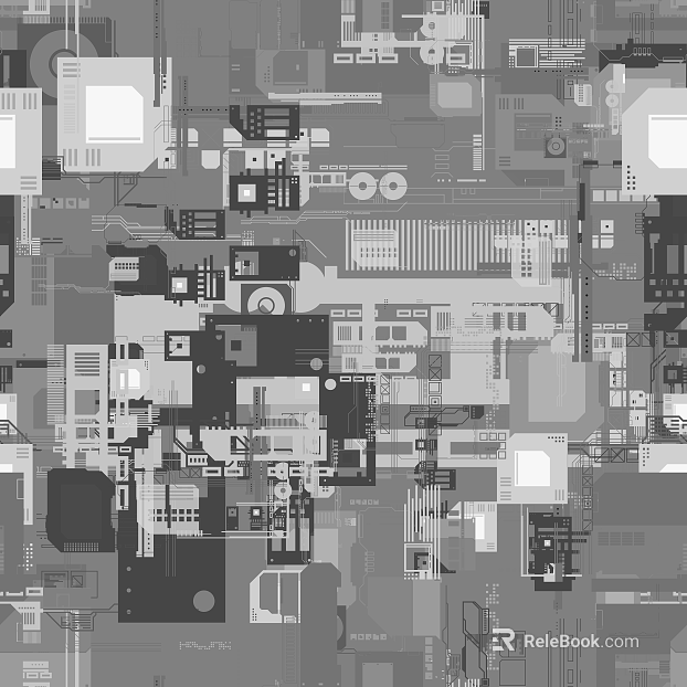 Circuit board motherboard PCBA board technology black and white replacement bump texture