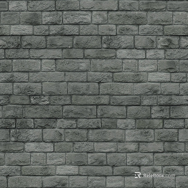 Brick wall ancient building gray long brick seamless texture