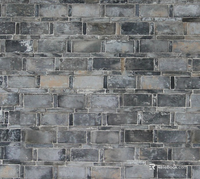 Brick wall cyan exterior wall brick material texture