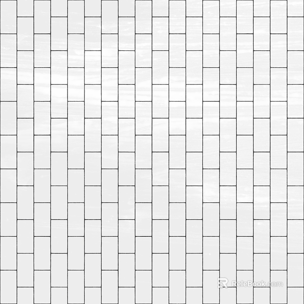 White Long Strip Glass Mosaic Kitchen and Bathroom Wall texture