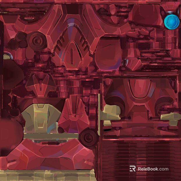 Industrial wind red metal machinery panel texture