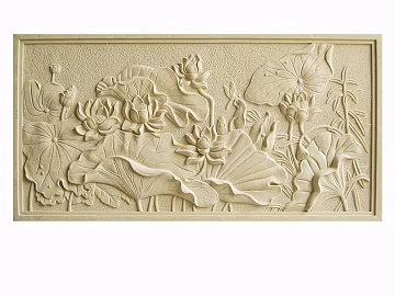 Wood carved white petal relief texture (ID:ffacg06767)