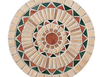 Round Stone Mosaic Mosaic Floor Tile Sidewalk Road Ground Square Paving texture (ID:ffach091774)