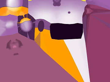 Purple Orange Geometric Abstract Decorative Painting 3d model