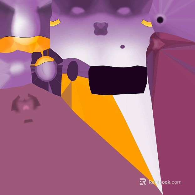 Purple Orange Geometric Abstract Decorative Painting texture