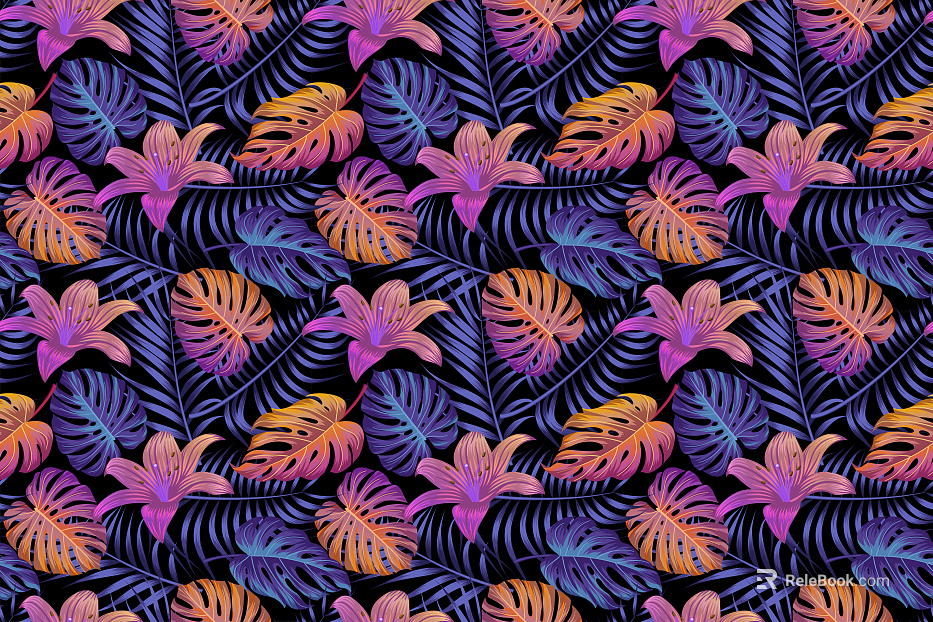 Even grain European palm plantain plant branches and leaves background texture