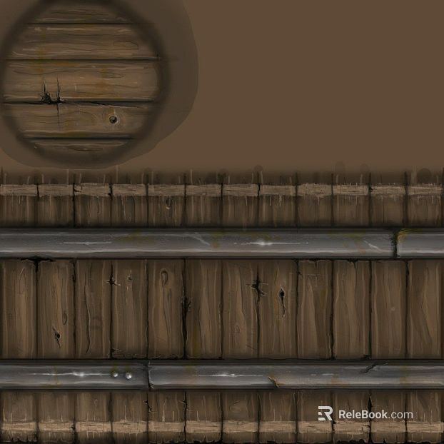 Retro Dark Brown Old Wooden Wall Panel texture