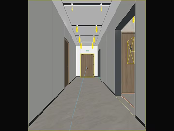 Light gray modern wind indoor corridor texture (ID:ffaeh139166)