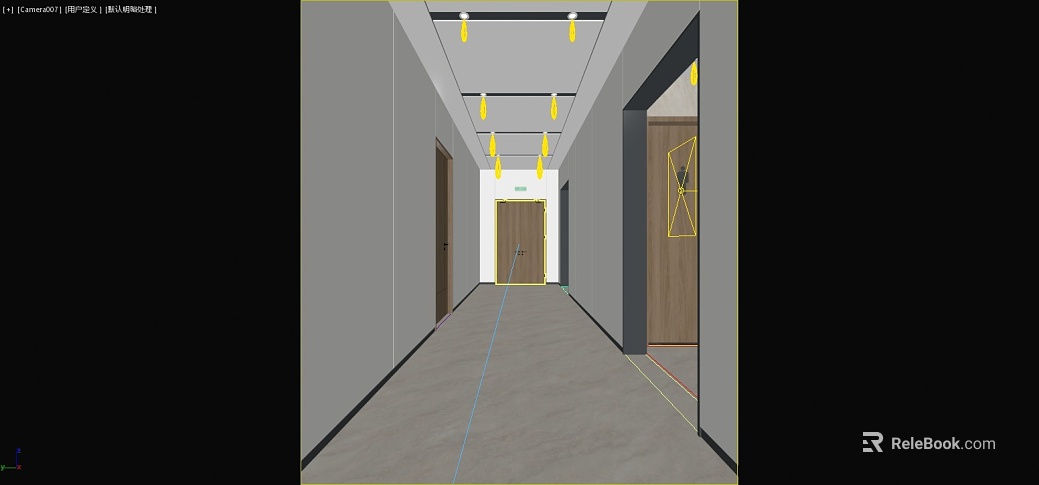 Light gray modern wind indoor corridor texture