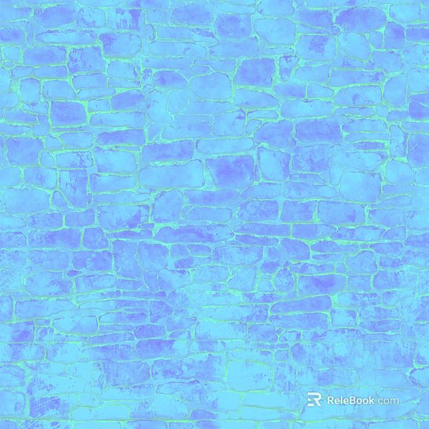 Blue art stone wall tiles texture
