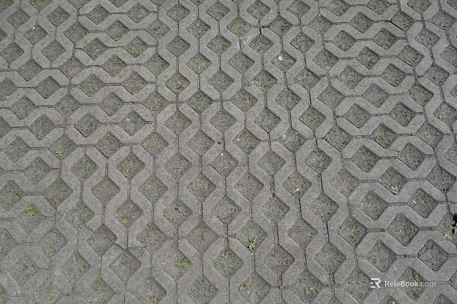 grass-planting brick texture