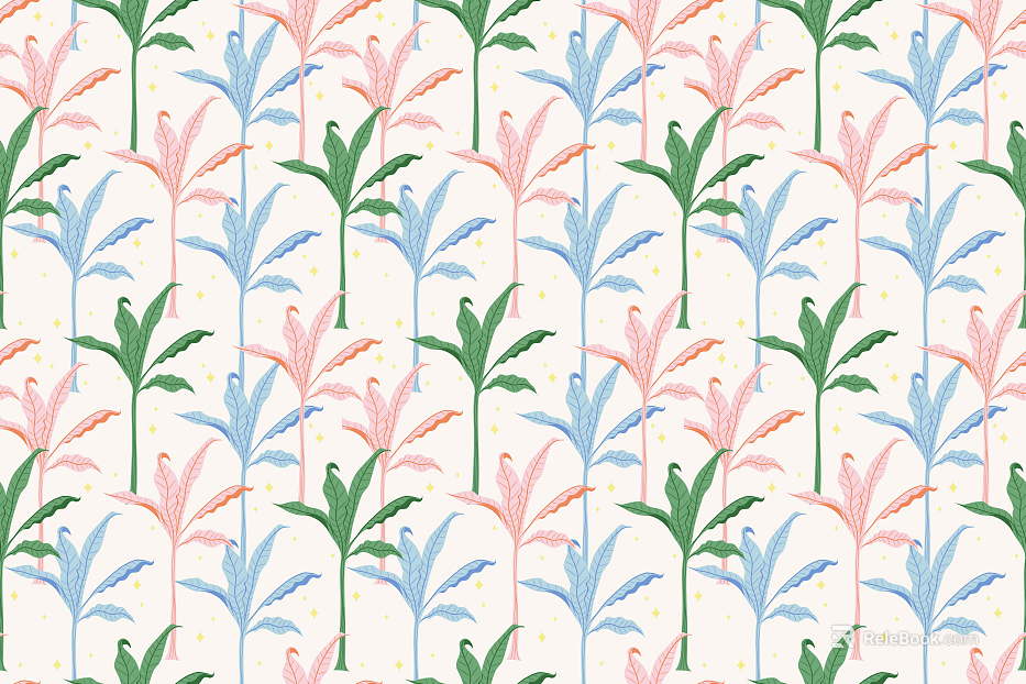 Even grain literary fresh floral plant pattern background texture