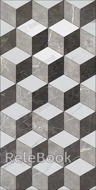 Marble Parquet Black and White Parquet Long Lattice Floor Tile texture