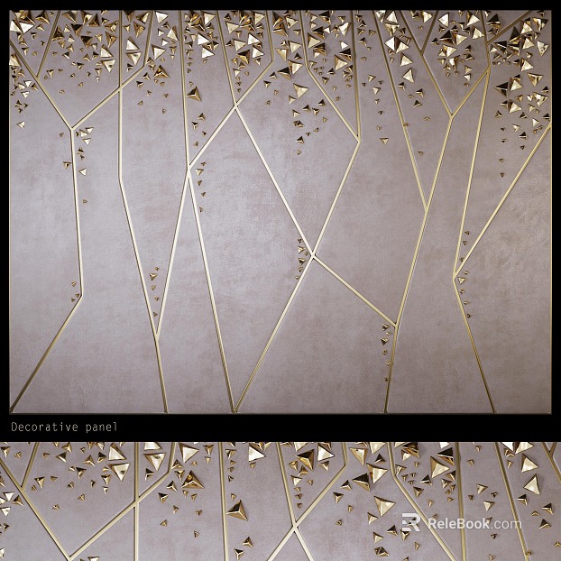 Light Luxury Gray Bottom Gold Decorative Wall Panel texture