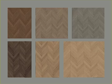 Multicolor herrings wood floor 3d model