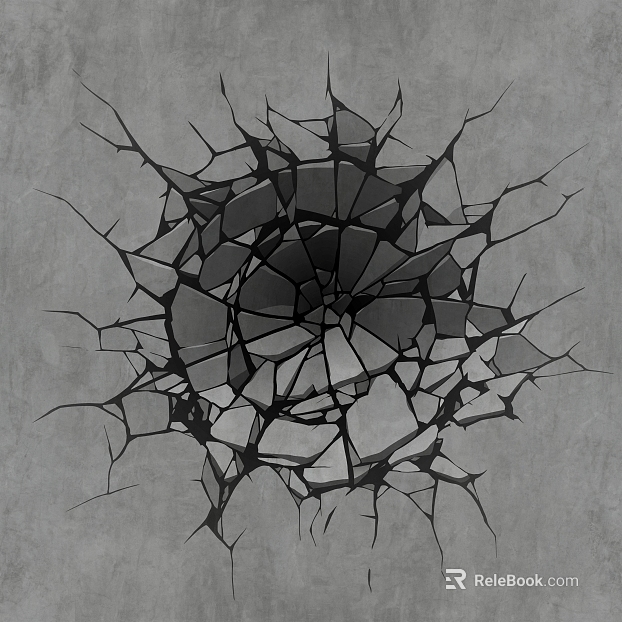 Grey broken glass decorative pattern texture