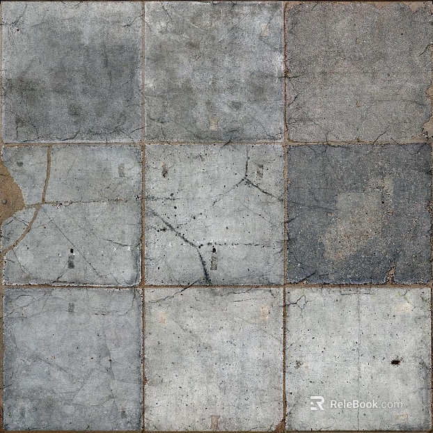 Gray cement tiles, kitchen and bathroom flooring texture