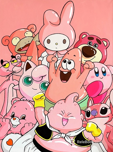 cartoon painting texture