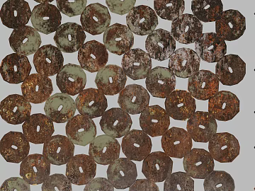 Rusty old metal mosaic texture (ID:ffaeh837346)