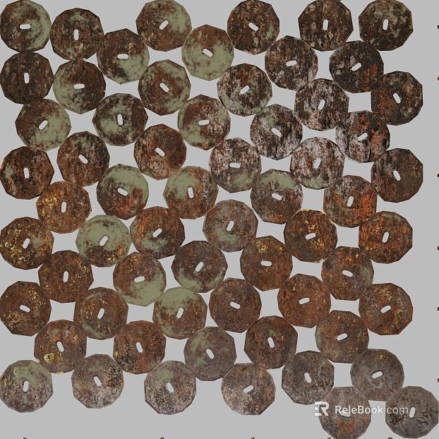 Rusty old metal mosaic texture