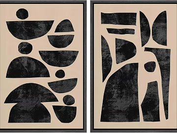 Silent Wind Black Beige Abstract Decorative Painting texture (ID:ffaeh692176)