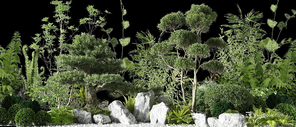 New Chinese-style Garden Landscape texture
